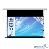 Projektionsskærm elektrisk 4K|UHD 106" 235x132 cm hvid ramme