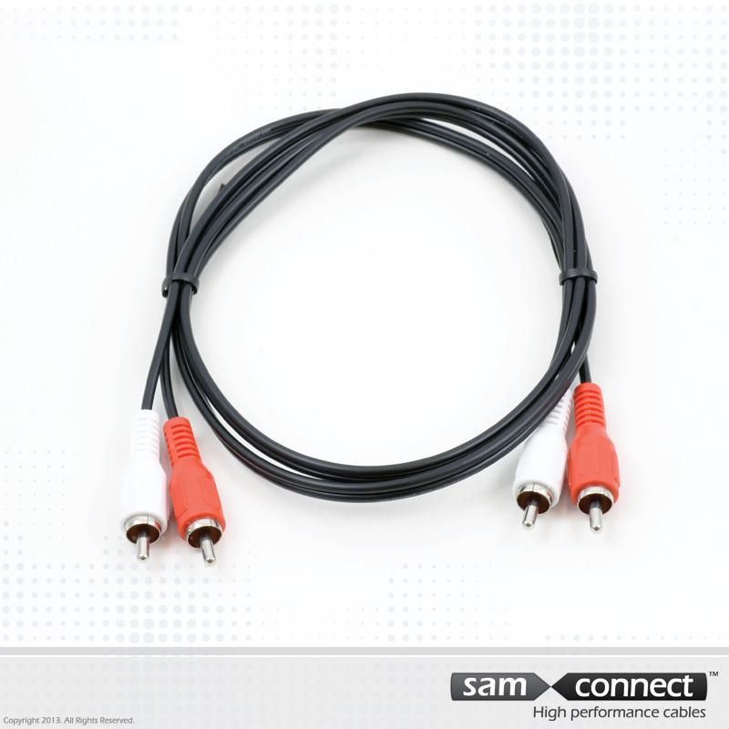 2x RCA til 2x RCA kabel, m,